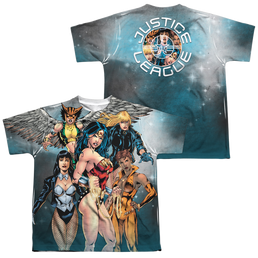 Justice League Gals Night Out (Front/Back Print) - Youth All-Over Print T-Shirt Youth All-Over Print T-Shirt (Ages 8-12) Justice League   