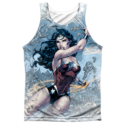 Jla - Wonder Warrior Adult Tank Top Men's All Over Print Tank Wonder Woman   