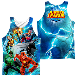 Justice League Lightning Team Men's All Over Print Tank Men's All Over Print Tank Justice League   