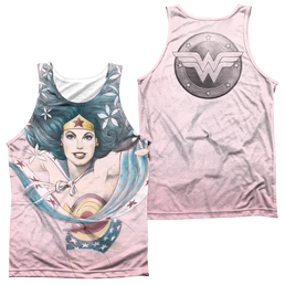 Justice League Sketched Men's All Over Print Tank Men's All Over Print Tank Wonder Woman   
