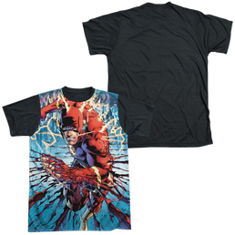 Flash, The Ripping And Tearing - Men's Black Back T-Shirt Men's Black Back T-Shirt The Flash   
