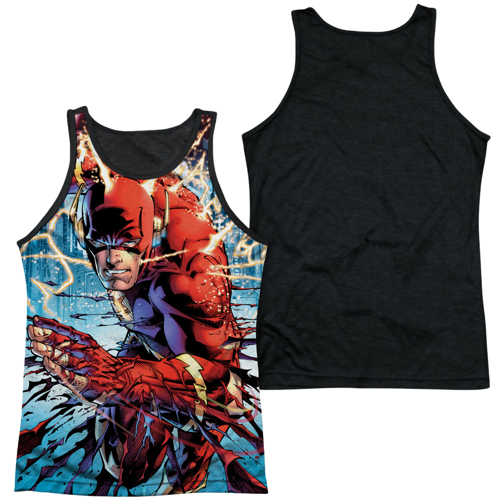 Flash, The Ripping And Tearing - Men's Black Back Tank Top Men's Black Back Tank The Flash   