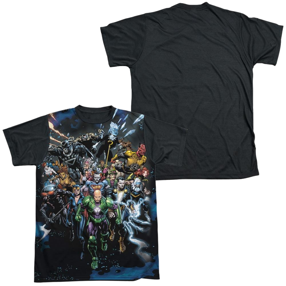 Justice League Forever Evil Men's Black Back T-Shirt Men's Black Back T-Shirt Justice League   
