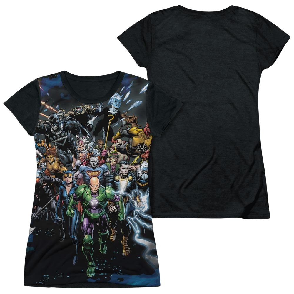 Justice League Forever Evil Juniors Black Back T-Shirt Juniors Black Back T-Shirt Justice League   