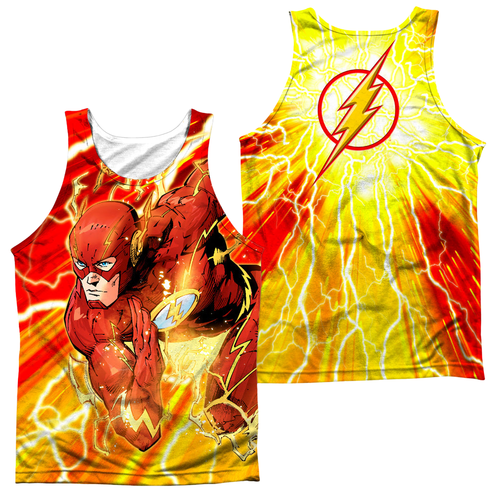 Flash, The Lightning Dash (Front/Back Print) - Men's All Over Print Tank Top Men's All Over Print Tank The Flash   