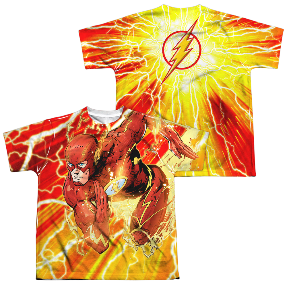 Flash, The Lightning Dash (Front/Back Print) - Youth All-Over Print T-Shirt Youth All-Over Print T-Shirt (Ages 8-12) The Flash   