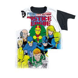 Justice League Return To Greatness - Youth Black Back T-Shirt Youth Black Back T-Shirt (Ages 8-12) Justice League   