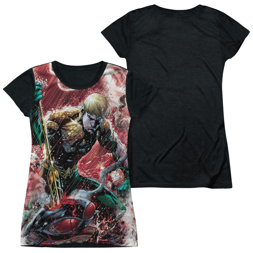 Aquaman Aquaman Vs Manta - Juniors Black Back T-Shirt Juniors Black Back T-Shirt Aquaman   