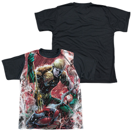 Aquaman Aquaman Vs Manta - Youth Black Back T-Shirt Youth Black Back T-Shirt (Ages 8-12) Aquaman   