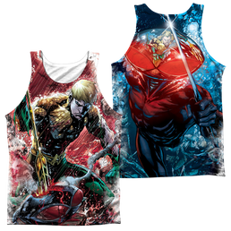 Aquaman Aquaman Vs Manta (Front/Back Print) - Men's All Over Print Tank Top Men's All Over Print Tank Aquaman   