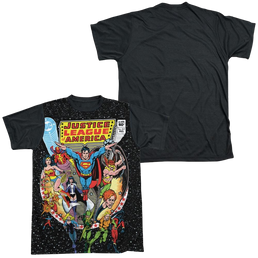 Justice League Stars Men's Black Back T-Shirt Men's Black Back T-Shirt Justice League   