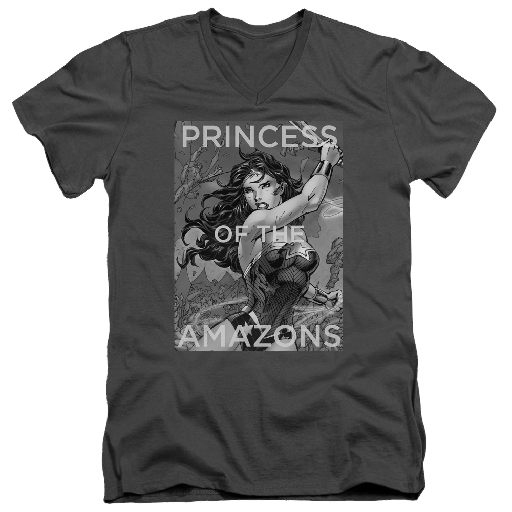 Justice League Princess Of The Amazons Men's V-Neck T-Shirt Men's V-Neck T-Shirt Wonder Woman   