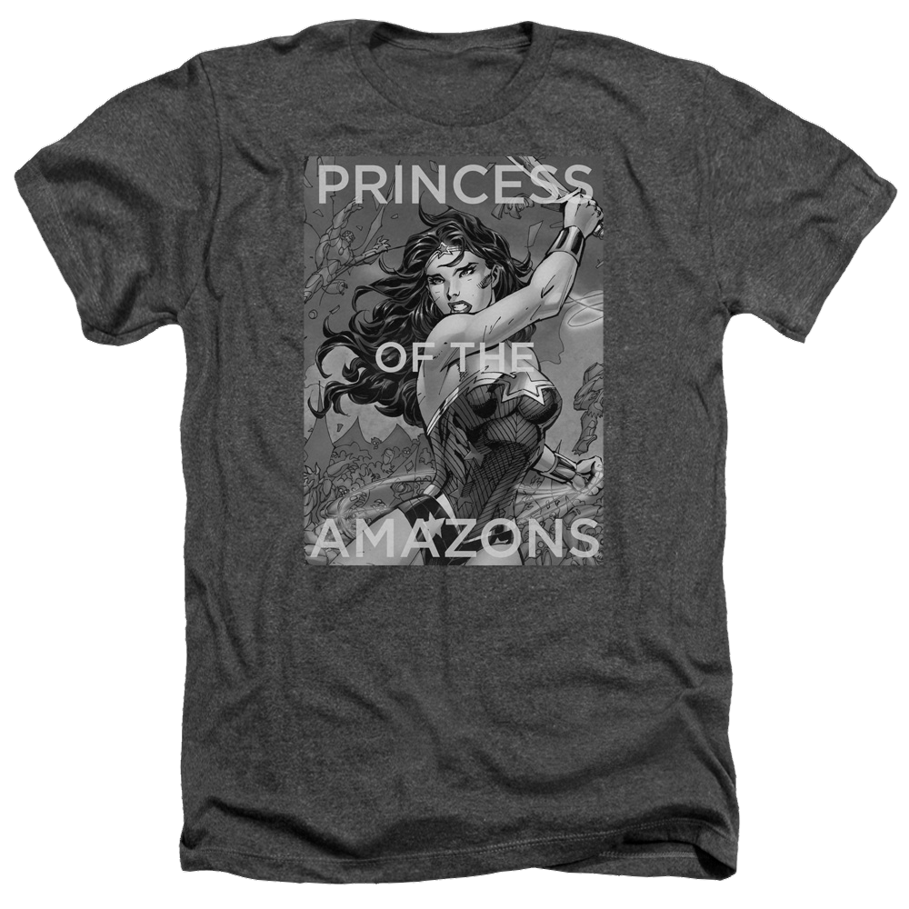 Justice League Princess Of The Amazons Men's Heather T-Shirt Men's Heather T-Shirt Wonder Woman   
