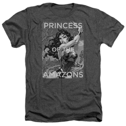 Justice League Princess Of The Amazons Men's Heather T-Shirt Men's Heather T-Shirt Wonder Woman   