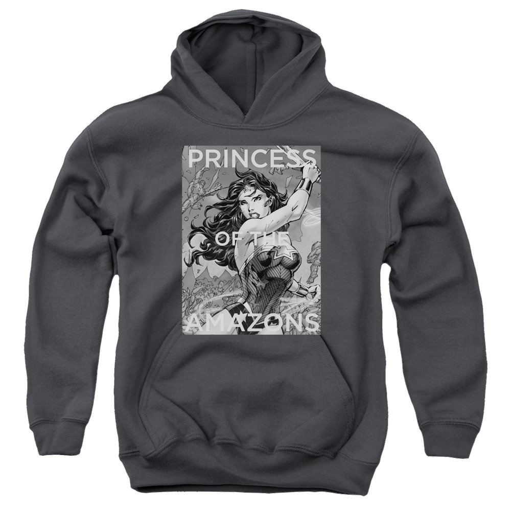 Wonder Woman Princess Of The Amazons - Youth Hoodie Youth Hoodie (Ages 8-12) Wonder Woman   