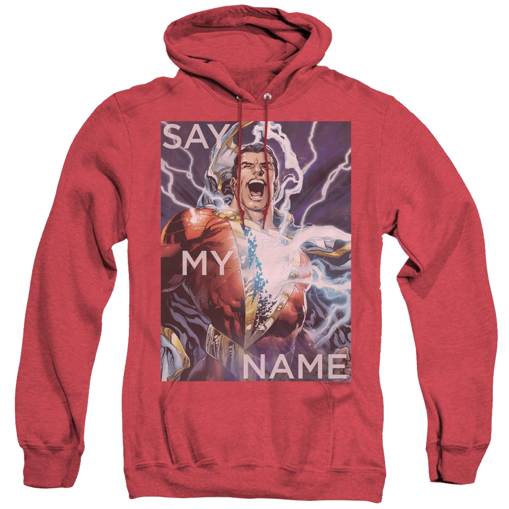 Shazam Say My Name - Heather Pullover Hoodie Heather Pullover Hoodie Shazam   