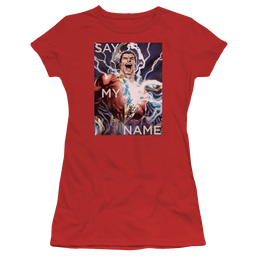 Justice League Say My Name Juniors T-Shirt Juniors T-Shirt Shazam   