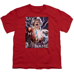 Shazam Say My Name - Youth T-Shirt Youth T-Shirt (Ages 8-12) Shazam   