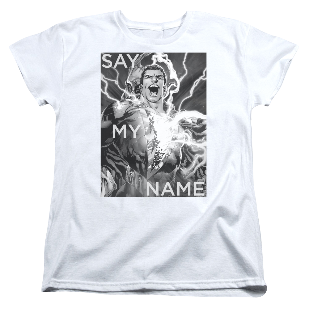 Justice League Say My Name Women's T-Shirt Women's T-Shirt Shazam   