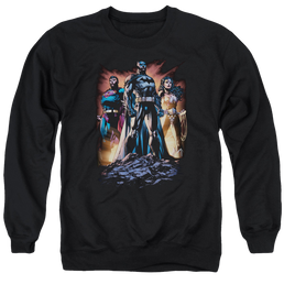 Justice League Take A Stand Men's Crewneck Sweatshirt Men's Crewneck Sweatshirt Justice League   