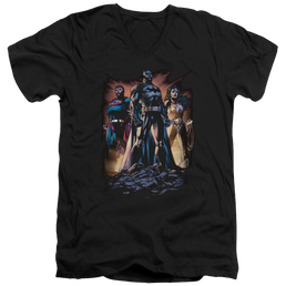 Justice League Take A Stand Men's V-Neck T-Shirt Men's V-Neck T-Shirt Justice League   