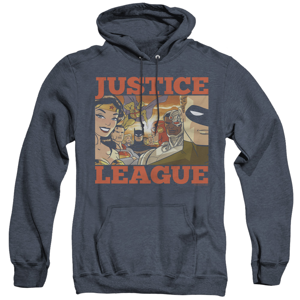 Justice League New Dawn Group - Heather Pullover Hoodie Heather Pullover Hoodie Justice League   