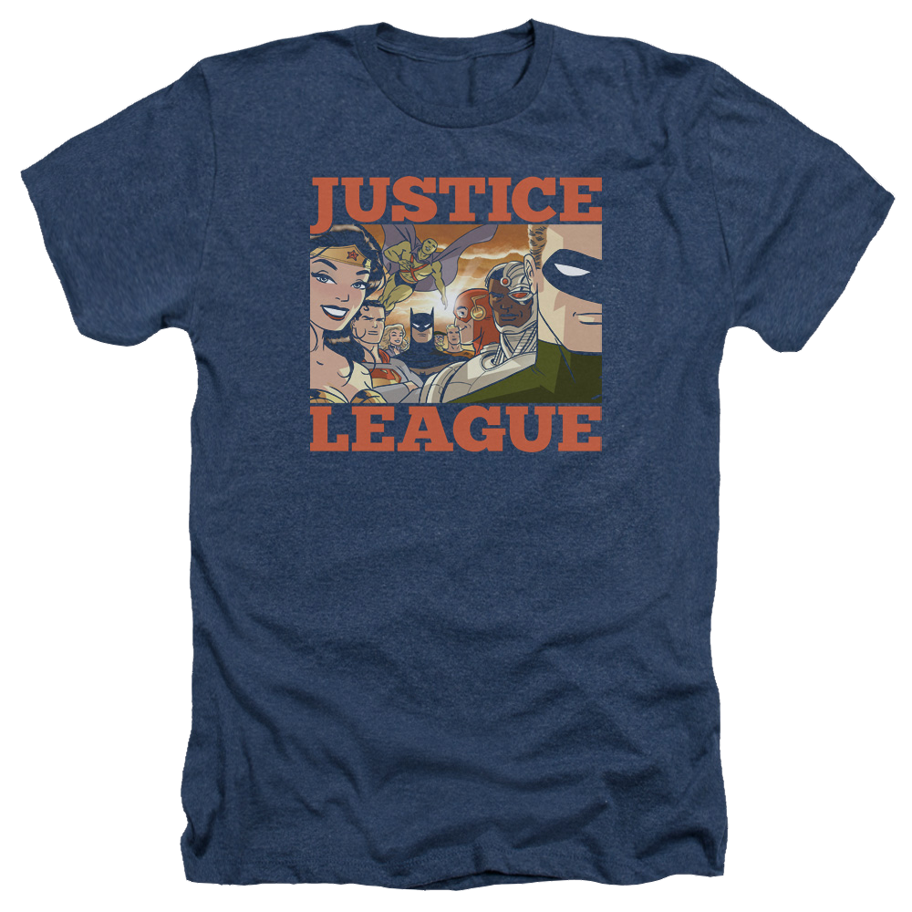 Justice League New Dawn Group Men's Heather T-Shirt Men's Heather T-Shirt Justice League   