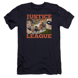 Justice League New Dawn Group Men's Premium Slim Fit T-Shirt Men's Premium Slim Fit T-Shirt Justice League   