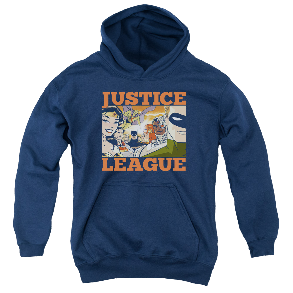 Justice League New Dawn Group - Youth Hoodie Youth Hoodie (Ages 8-12) Justice League   
