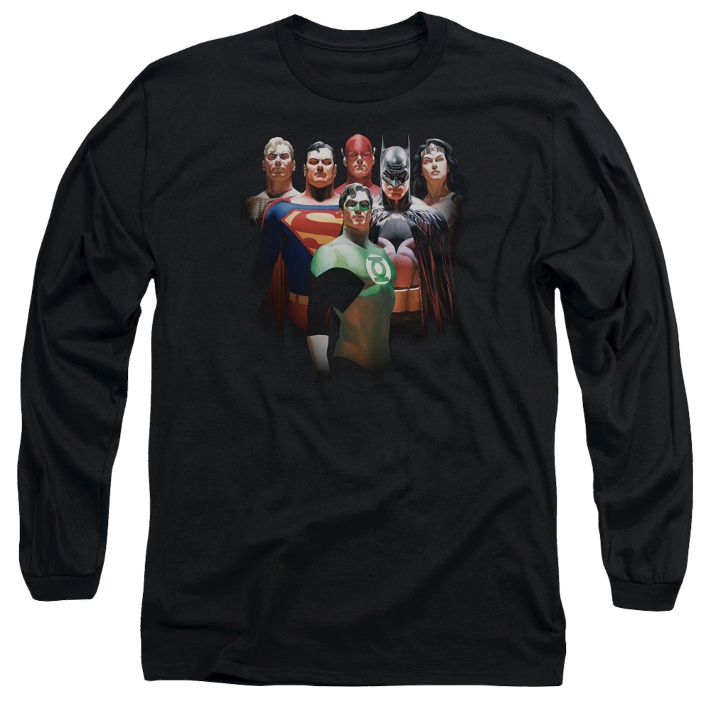Justice League Roll Call Men's Long Sleeve T-Shirt Men's Long Sleeve T-Shirt Justice League   