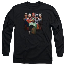 Justice League Roll Call Men's Long Sleeve T-Shirt Men's Long Sleeve T-Shirt Justice League   