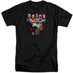 Justice League Roll Call Men's Tall Fit T-Shirt Men's Tall Fit T-Shirt Justice League   