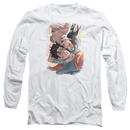 Justice League Love Birds Men's Long Sleeve T-Shirt Men's Long Sleeve T-Shirt Justice League   