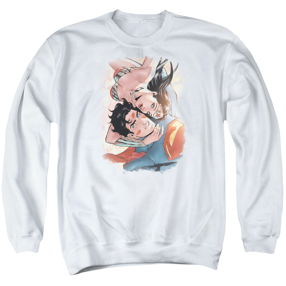 Justice League Love Birds Men's Crewneck Sweatshirt Men's Crewneck Sweatshirt Justice League   