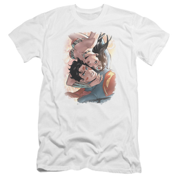 Justice League Love Birds Men's Premium Slim Fit T-Shirt Men's Premium Slim Fit T-Shirt Justice League   