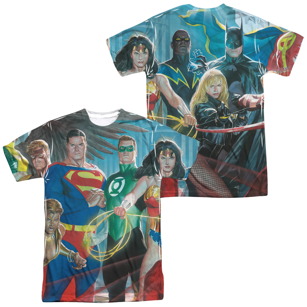 Justice League League Of Heroes Men's All Over Print T-Shirt Men's All-Over Print T-Shirt Justice League   