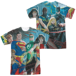 Justice League League Of Heroes Men's All Over Print T-Shirt Men's All-Over Print T-Shirt Justice League   