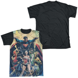 Justice League Power Men's Black Back T-Shirt Men's Black Back T-Shirt Justice League   