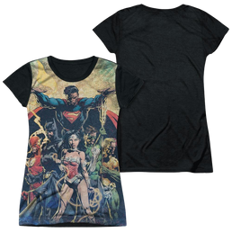 Justice League Power Juniors Black Back T-Shirt Juniors Black Back T-Shirt Justice League   