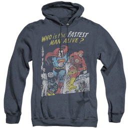 Justice League Fastest Man - Heather Pullover Hoodie Heather Pullover Hoodie Justice League   