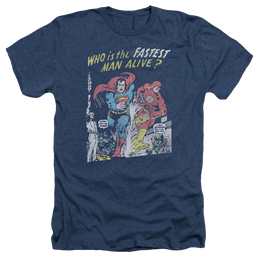 Justice League Fastest Man Men's Heather T-Shirt Men's Heather T-Shirt Justice League   