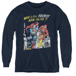 Justice League Fastest Man - Youth Long Sleeve T-Shirt Youth Long Sleeve T-Shirt Justice League   