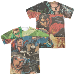 Justice League Torn Men's All Over Print T-Shirt Men's All-Over Print T-Shirt Justice League   