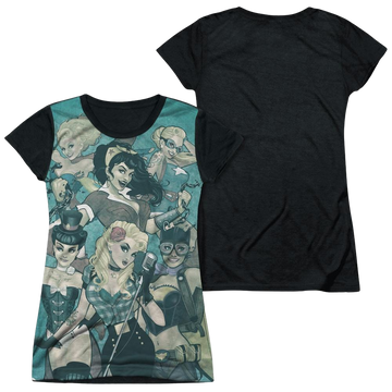 Justice League Bombshell Group Juniors Black Back T-Shirt Juniors Black Back T-Shirt Justice League   