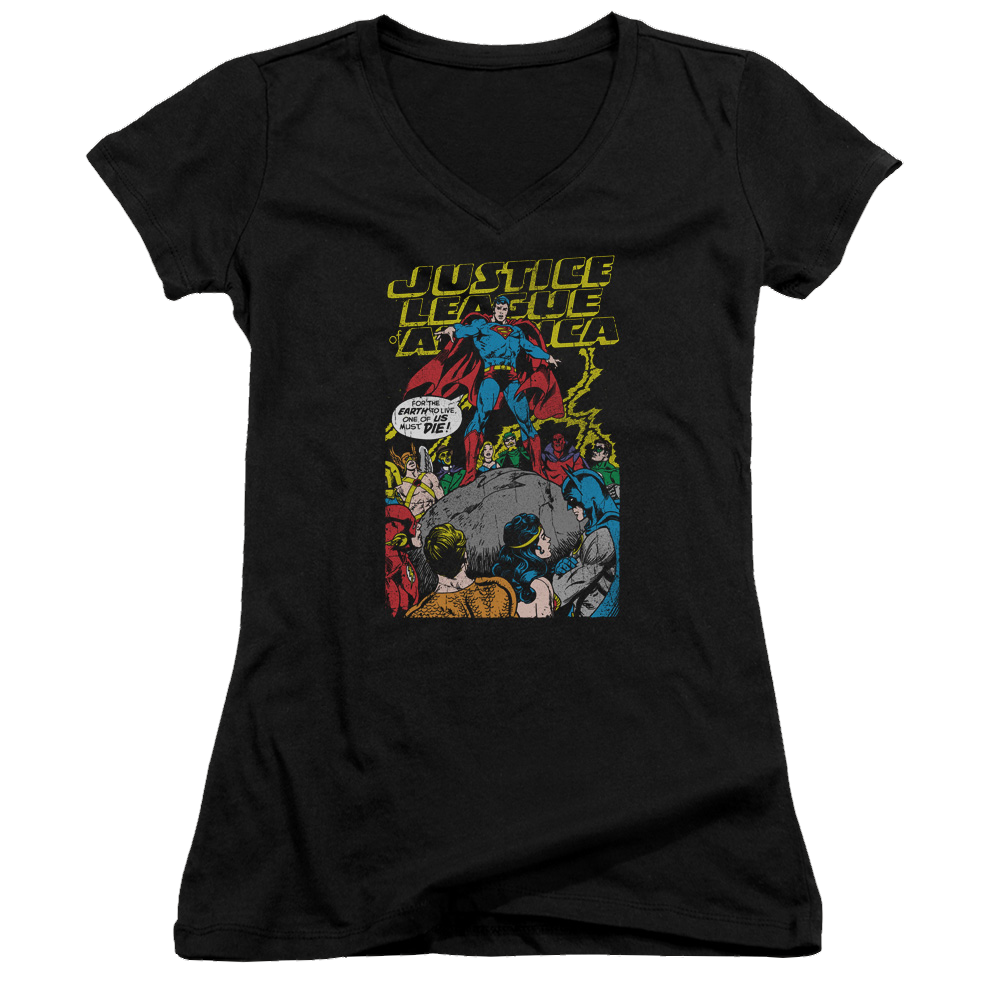 Justice League Ultimate Scarifice Juniors V-Neck T-Shirt Juniors V-Neck T-Shirt Justice League   