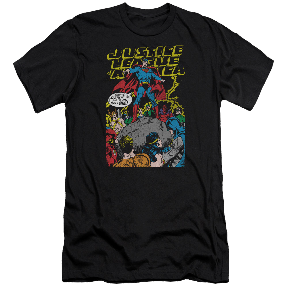 Justice League Ultimate Scarifice Men's Premium Slim Fit T-Shirt Men's Premium Slim Fit T-Shirt Justice League   