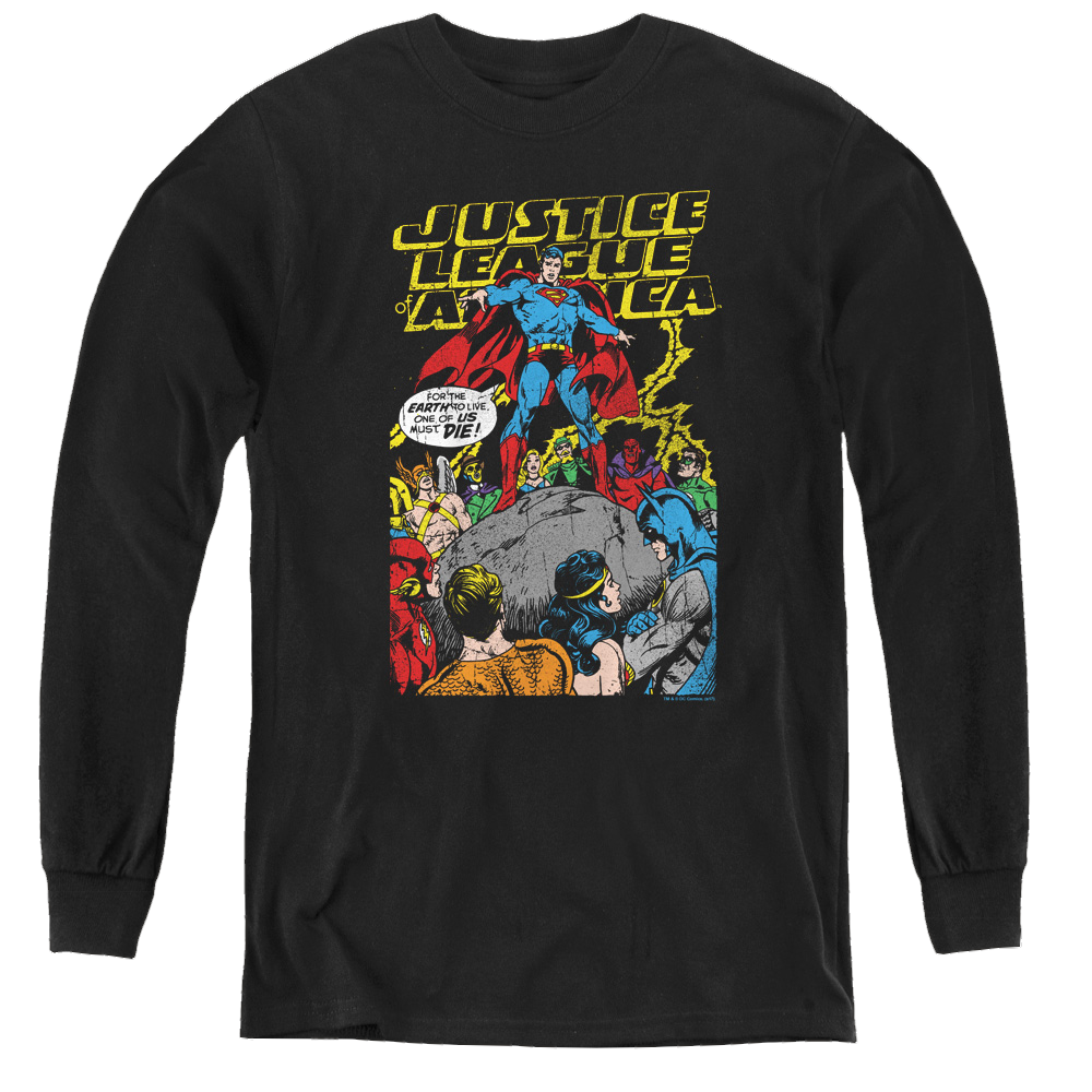 Justice League Ultimate Scarifice - Youth Long Sleeve T-Shirt Youth Long Sleeve T-Shirt Justice League   