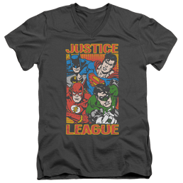 Justice League Hero Mashup Men's V-Neck T-Shirt Men's V-Neck T-Shirt Justice League   