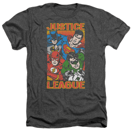 Justice League Hero Mashup Men's Heather T-Shirt Men's Heather T-Shirt Justice League   