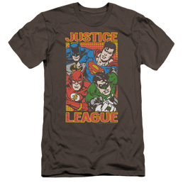 Justice League Hero Mashup Men's Premium Slim Fit T-Shirt Men's Premium Slim Fit T-Shirt Justice League   